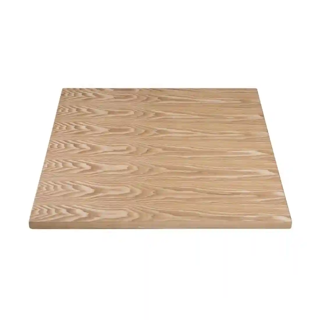 Bolero Pre-drilled Square Table Top Natural Ash Veneer 700mm - Image 2