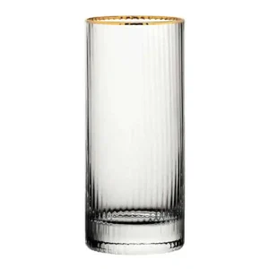 Utopia Hayworth Hiball Glasses Gold Rim Glasses 355ml (6 pack)