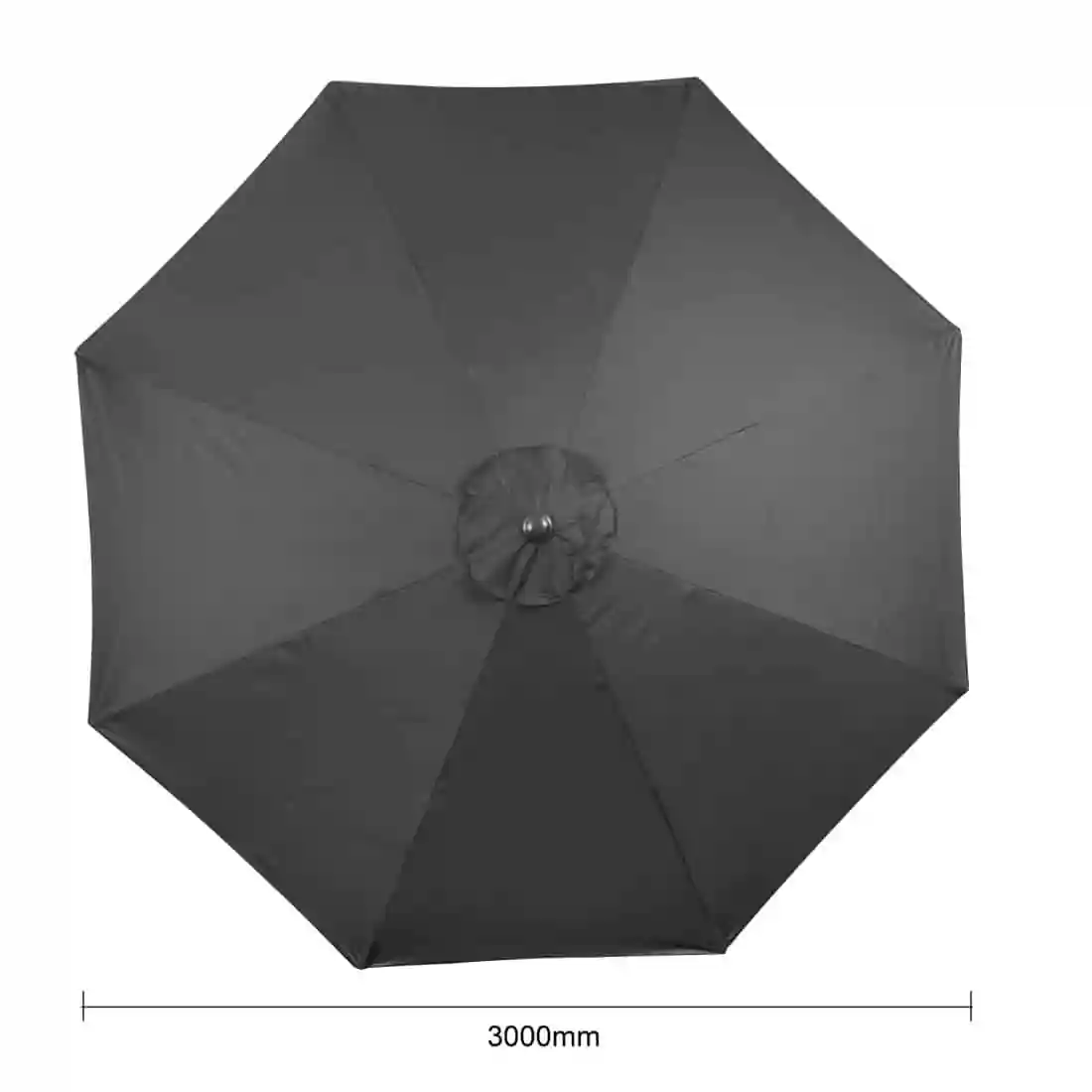 Bolero Seville Round Parasol 3m Diameter Black - Image 6