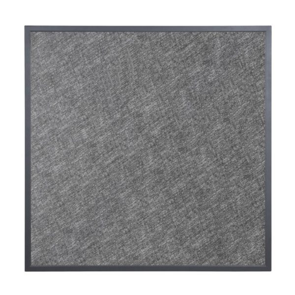 Bolero Black Brushed Mix Outdoor Tempered Glass Table Top Square Grey Trim 700mm - Image 2