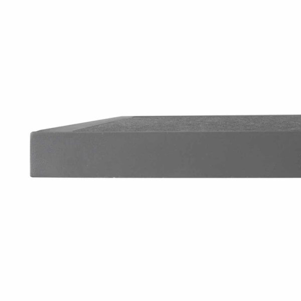 Bolero Black Brushed Mix Outdoor Tempered Glass Table Top Square Grey Trim 700mm - Image 4