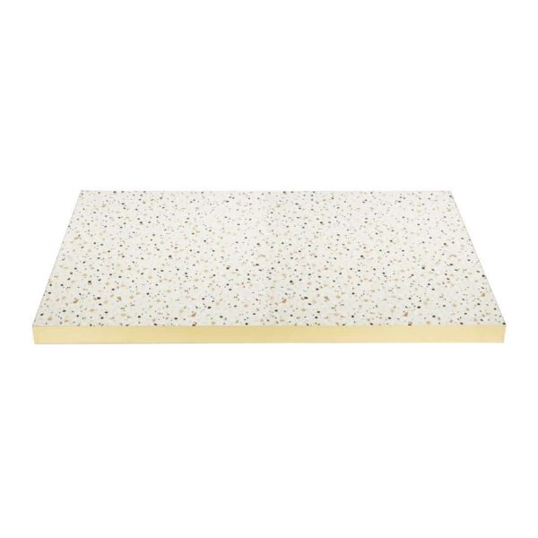 Bolero Terrazzo Style Rectangular Table Top 1100x700mm - Image 2