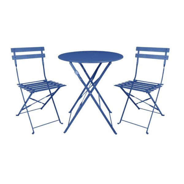 Bolero Perth Pavement Style Round Table Dark Navy - Image 5