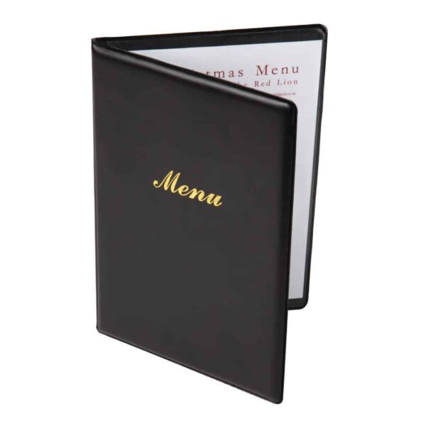 Olympia PVC Menu Cover Black A5