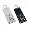 Numbered and Text Engraved Hotel Key Tags - Single Sided
