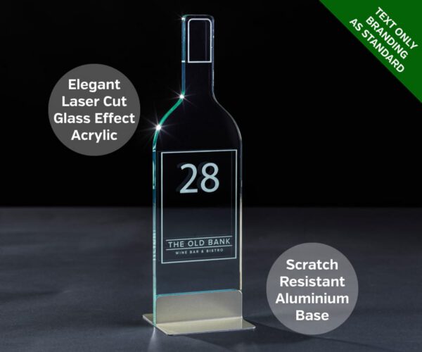 Emerald Wine Bottle Table Number