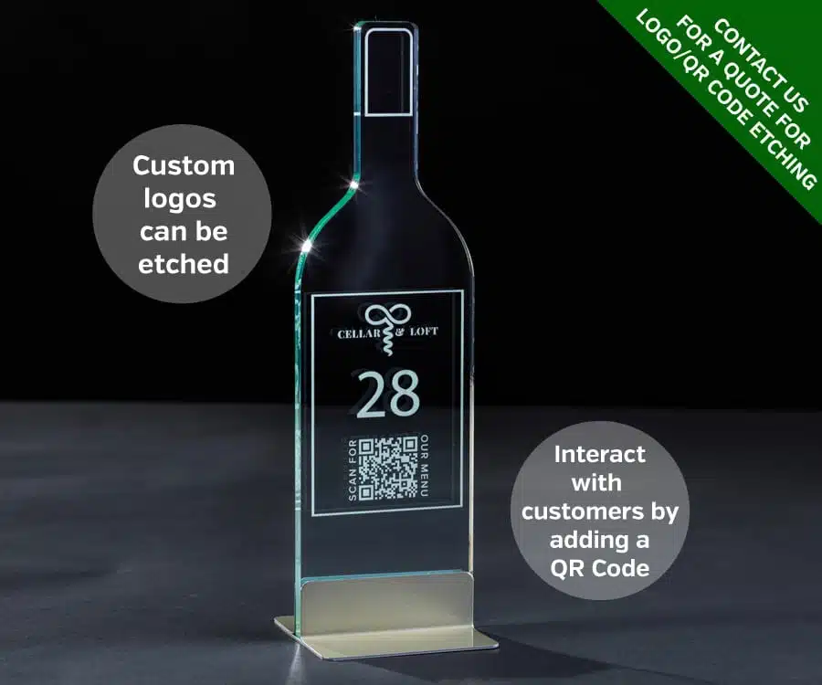 Emerald Wine Bottle Table Number - Image 2