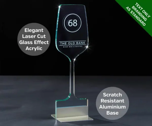 Emerald Wine Glass Table Number - Image 1