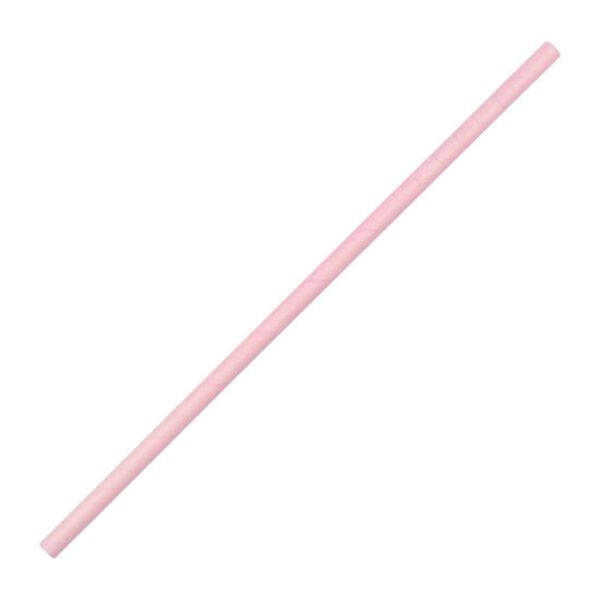 Fiesta Compostable Bendy Paper Straws Pink (Pack of 250)