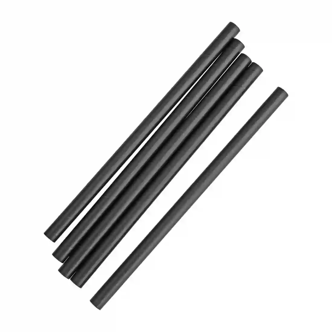 Fiesta Compostable Paper Smoothie Straws Black (Pack of 250) - Image 2
