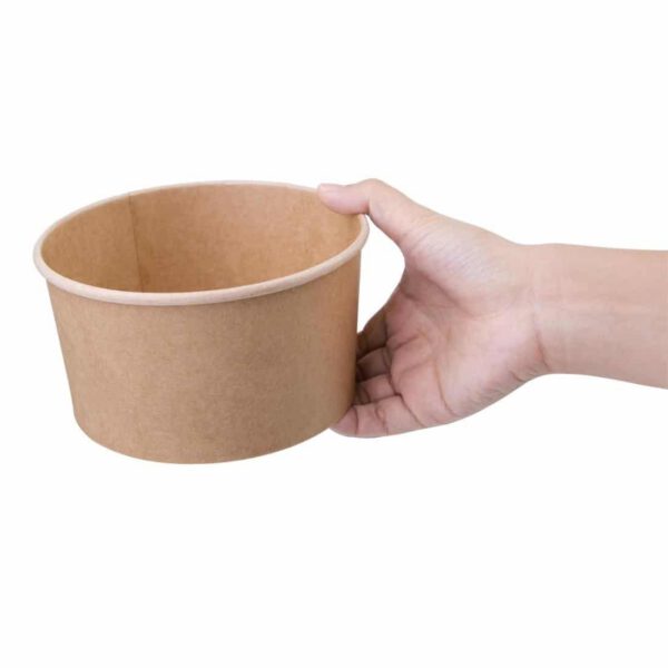 Fiesta Compostable Round Kraft Salad Bowls 1000ml / 35oz (Pack of 300) - Image 2