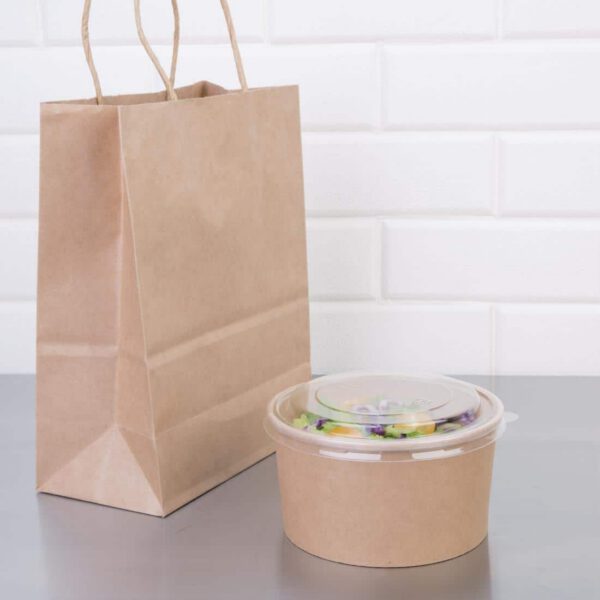 Fiesta Compostable Round Kraft Salad Bowls 1000ml / 35oz (Pack of 300) - Image 5