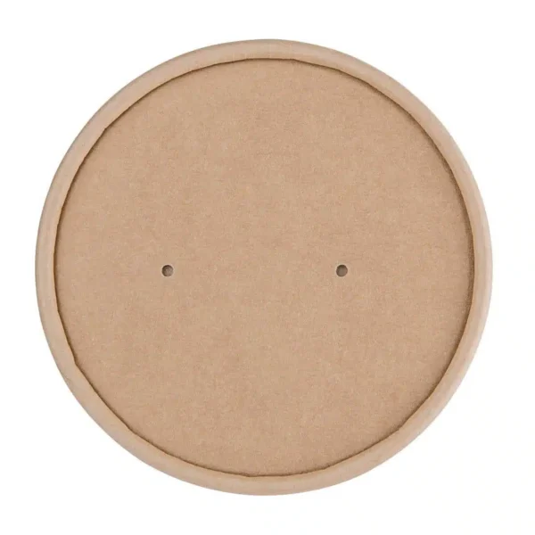 Fiesta Compostable Paper Soup Container Lids 98mm (Pack of 500) - Image 1