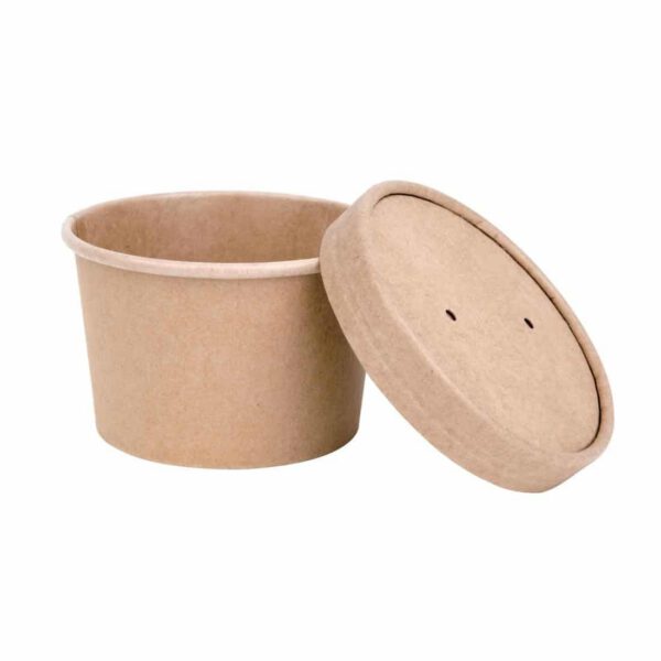 Fiesta Compostable Paper Soup Container Lids 98mm (Pack of 500) - Image 3