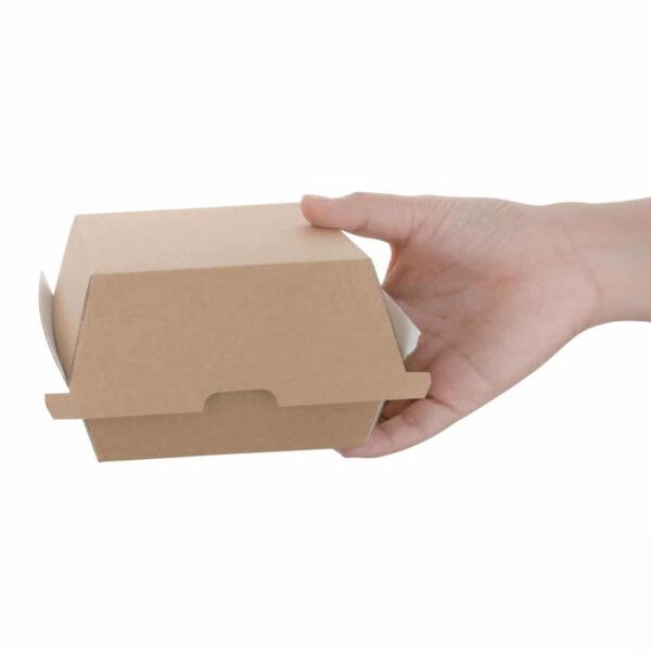 Fiesta Compostable Kraft Burger Boxes Small 105mm (Pack of 200) - Image 4