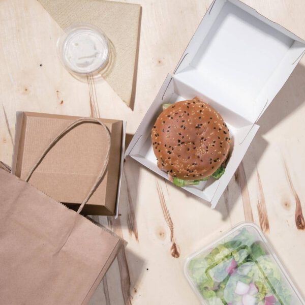 Fiesta Compostable Kraft Burger Boxes Small 105mm (Pack of 200) - Image 6