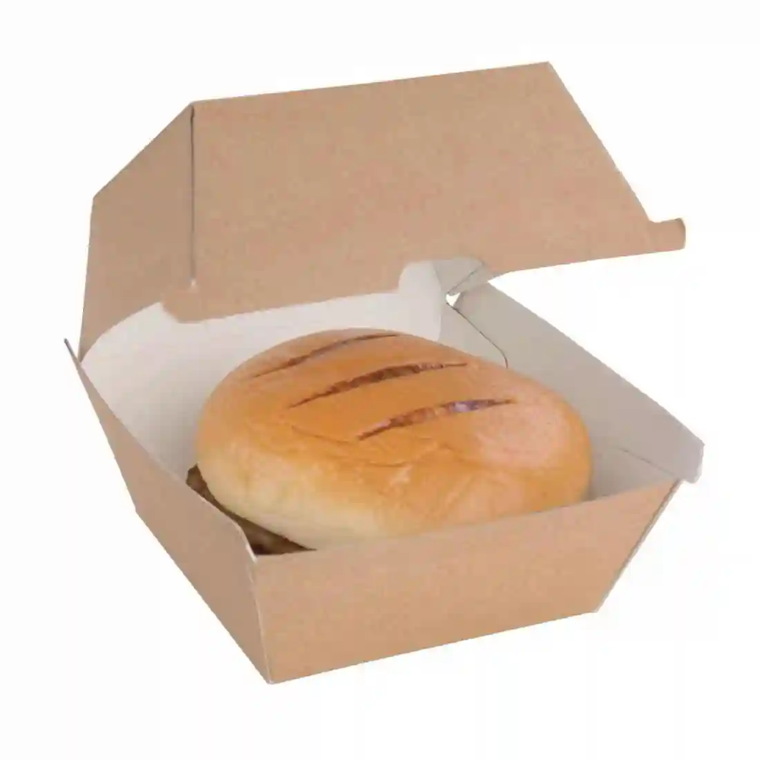 Fiesta Compostable Kraft Burger Boxes Large 112mm (Pack of 150) - Image 2