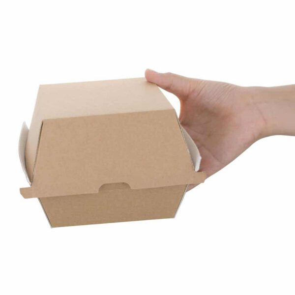 Fiesta Compostable Kraft Burger Boxes Large 112mm (Pack of 150) - Image 4