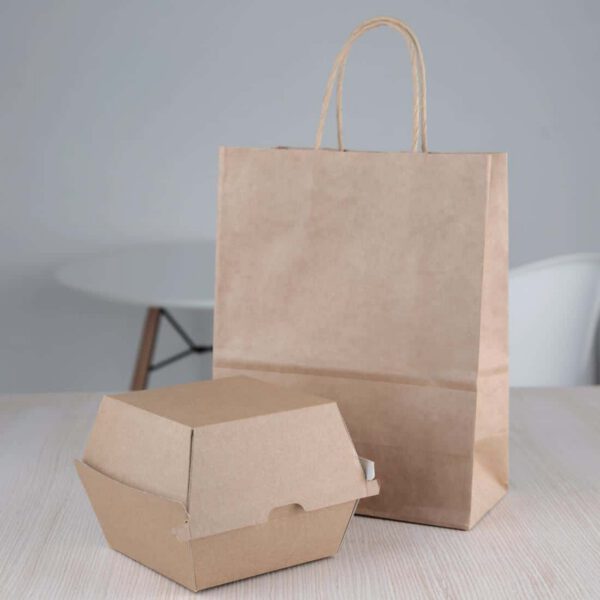 Fiesta Compostable Kraft Burger Boxes Large 112mm (Pack of 150) - Image 5