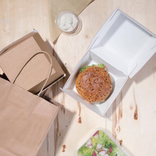 Fiesta Compostable Kraft Burger Boxes Large 112mm (Pack of 150) - Image 6