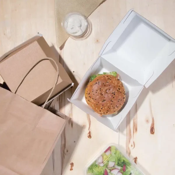 Fiesta Compostable Kraft Burger Boxes Large 112mm (Pack of 150) - Image 6