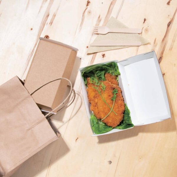 Fiesta Compostable Kraft Food Boxes Small 172mm (Pack of 200) - Image 5