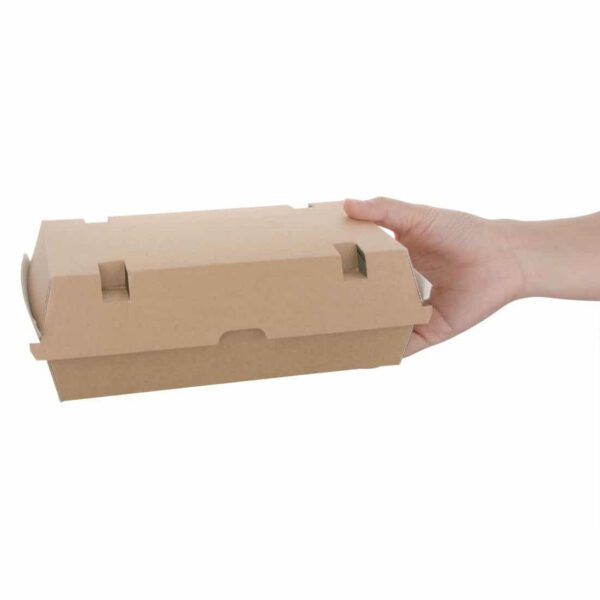 Fiesta Compostable Kraft Food Boxes Large 204mm (Pack of 100) - Image 3