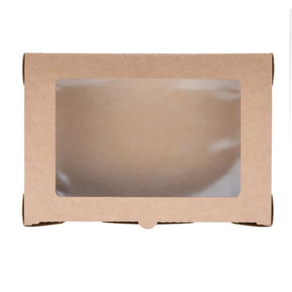 Fiesta Compostable Salad Boxes with PLA Windows 1200ml (Pack of 200) - Image 2