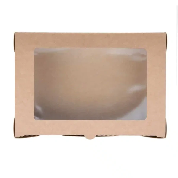 Fiesta Compostable Salad Boxes with PLA Windows 1200ml (Pack of 200) - Image 2