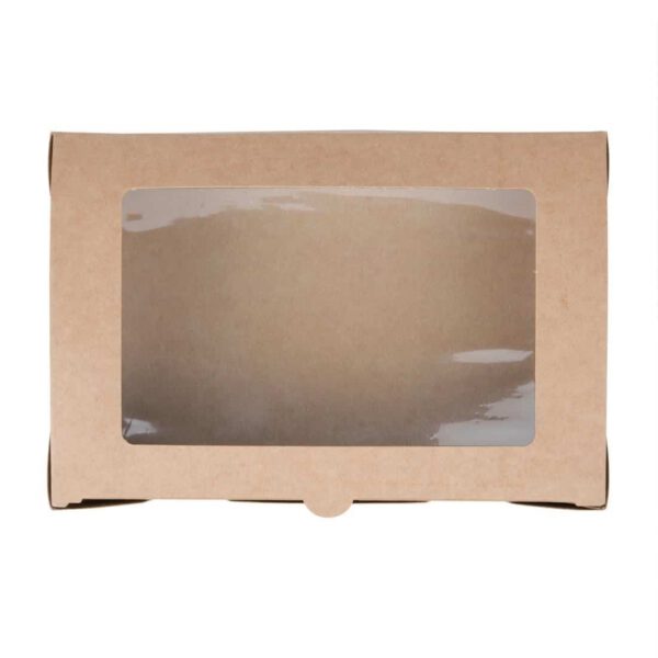 Fiesta Compostable Salad Boxes with PLA Windows 1600ml (Pack of 200) - Image 2