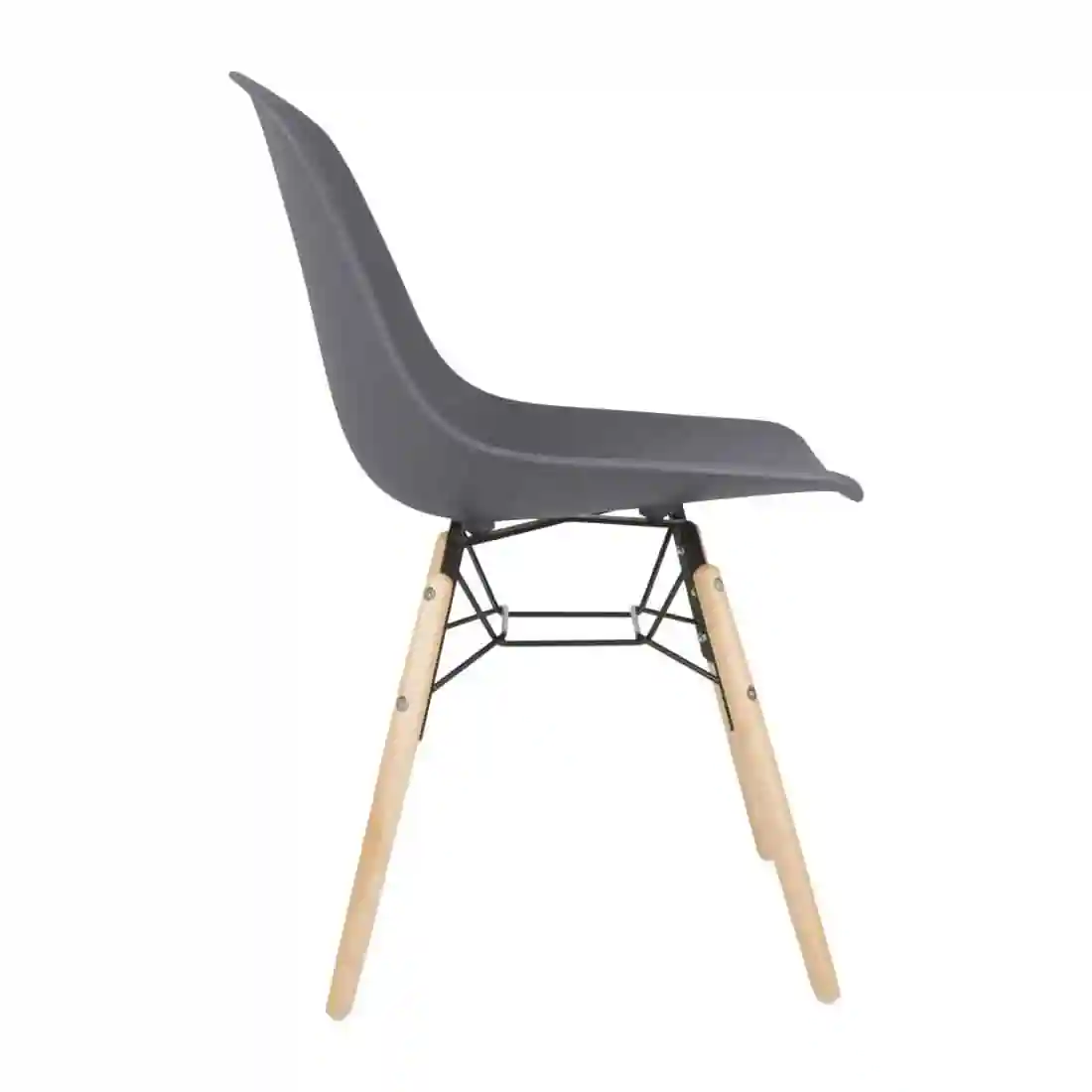 Bolero Arlo Side Chairs Dark Grey (Pack of 2) - Image 4