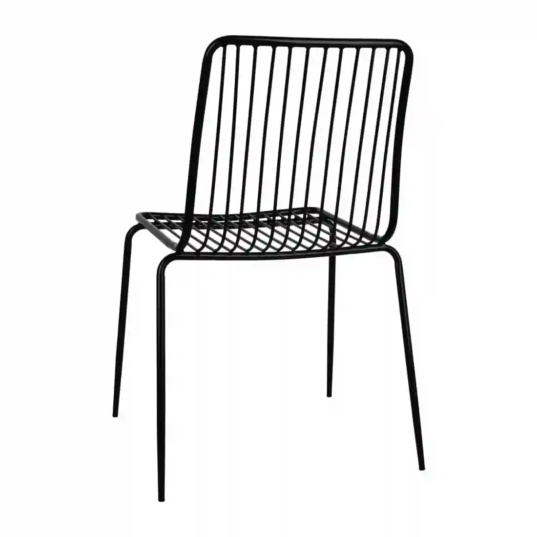 Bolero Steel Wire Dining Chairs Black (Pack of 4) - Image 3