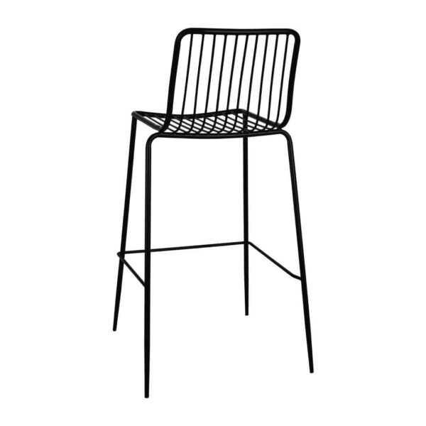 Bolero Steel Wire High Stools Black (Pack of 4) - Image 3