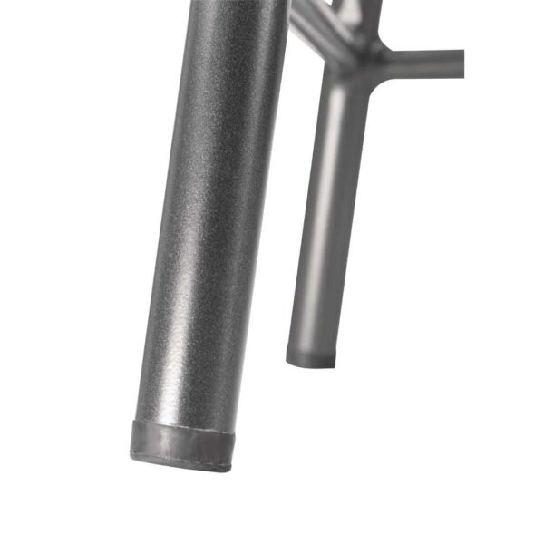 Bolero Cantina Low Stools with Wooden Seat Pad Metallic Grey (Pack of 4) - Image 3
