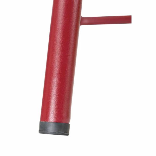 Bolero Cantina Low Stools with Wooden Seat Pad Wine Red (Pack of 4) - Image 3