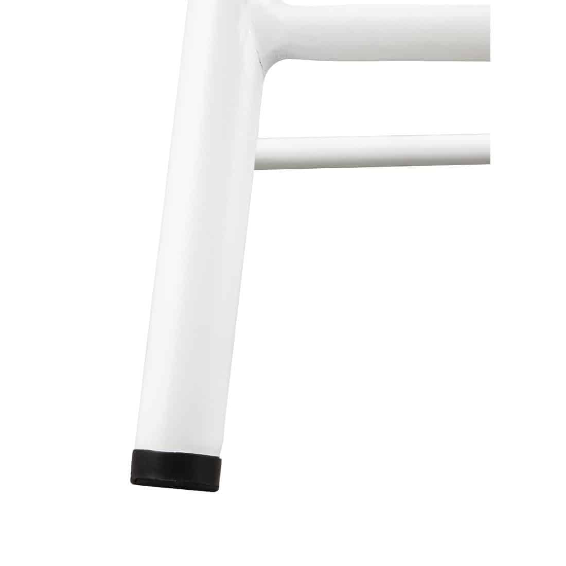 Bolero Cantina Low Stools with Wooden Seat Pad White (Pack of 4) - Image 4