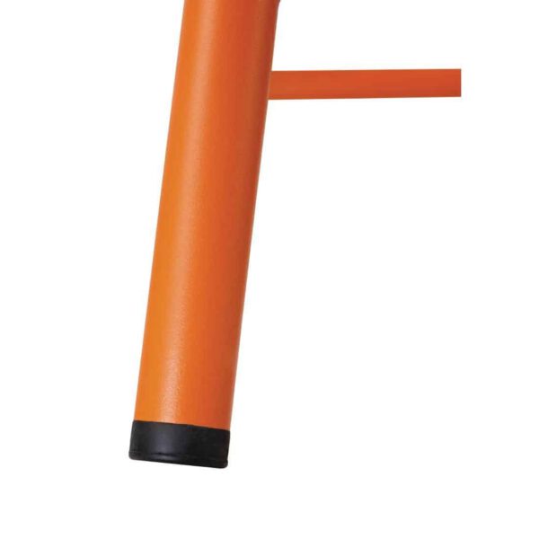 Bolero Cantina Low Stools with Wooden Seat Pad Orange (Pack of 4) - Image 3