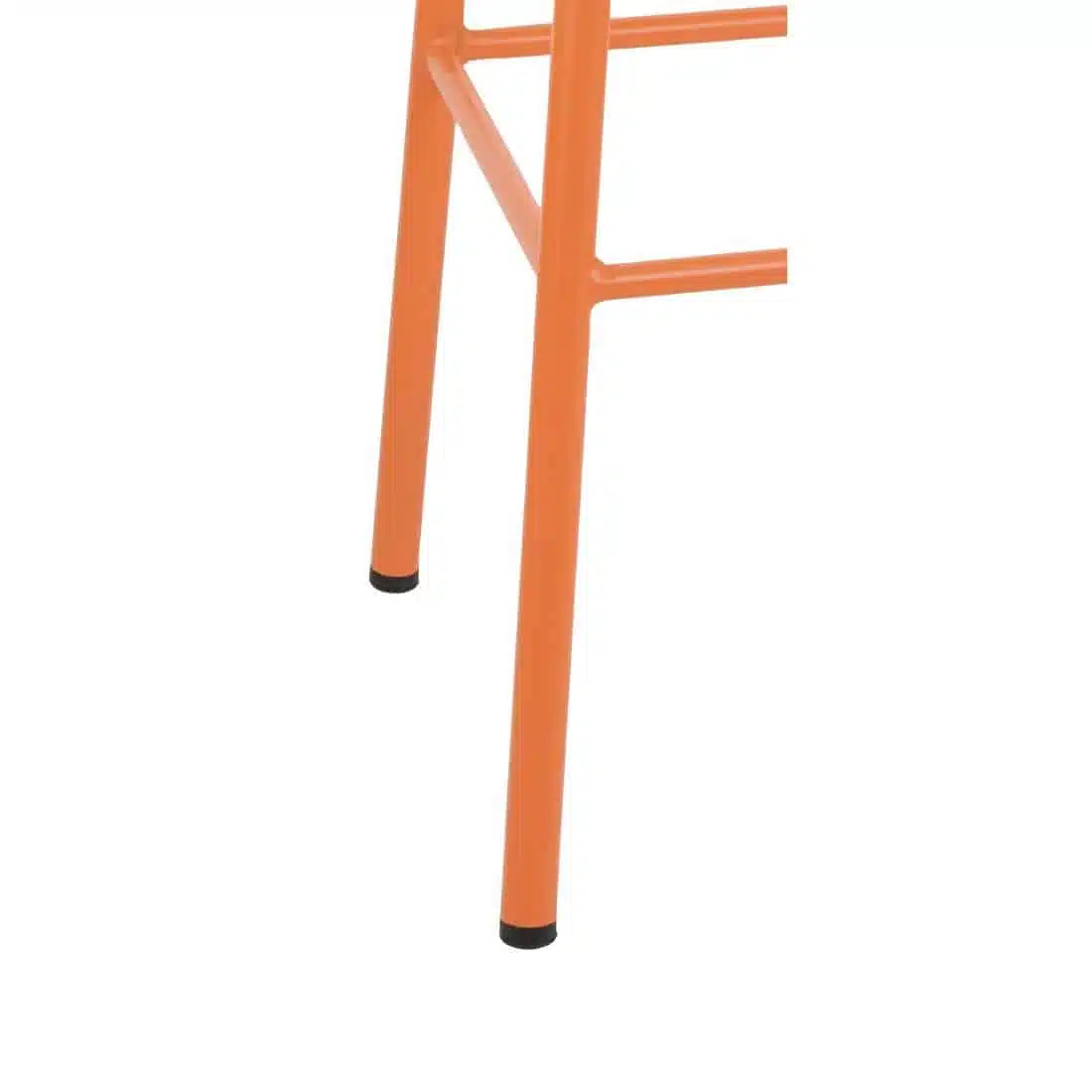 Bolero Cantina High Stools with Wooden Seat Pad Orange (Pack of 4) - Image 3