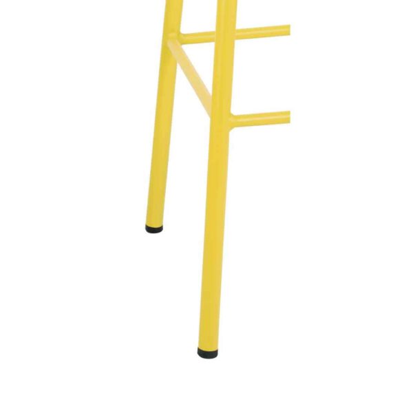 Bolero Cantina High Stools with Wooden Seat Pad Yellow (Pack of 4) - Image 3