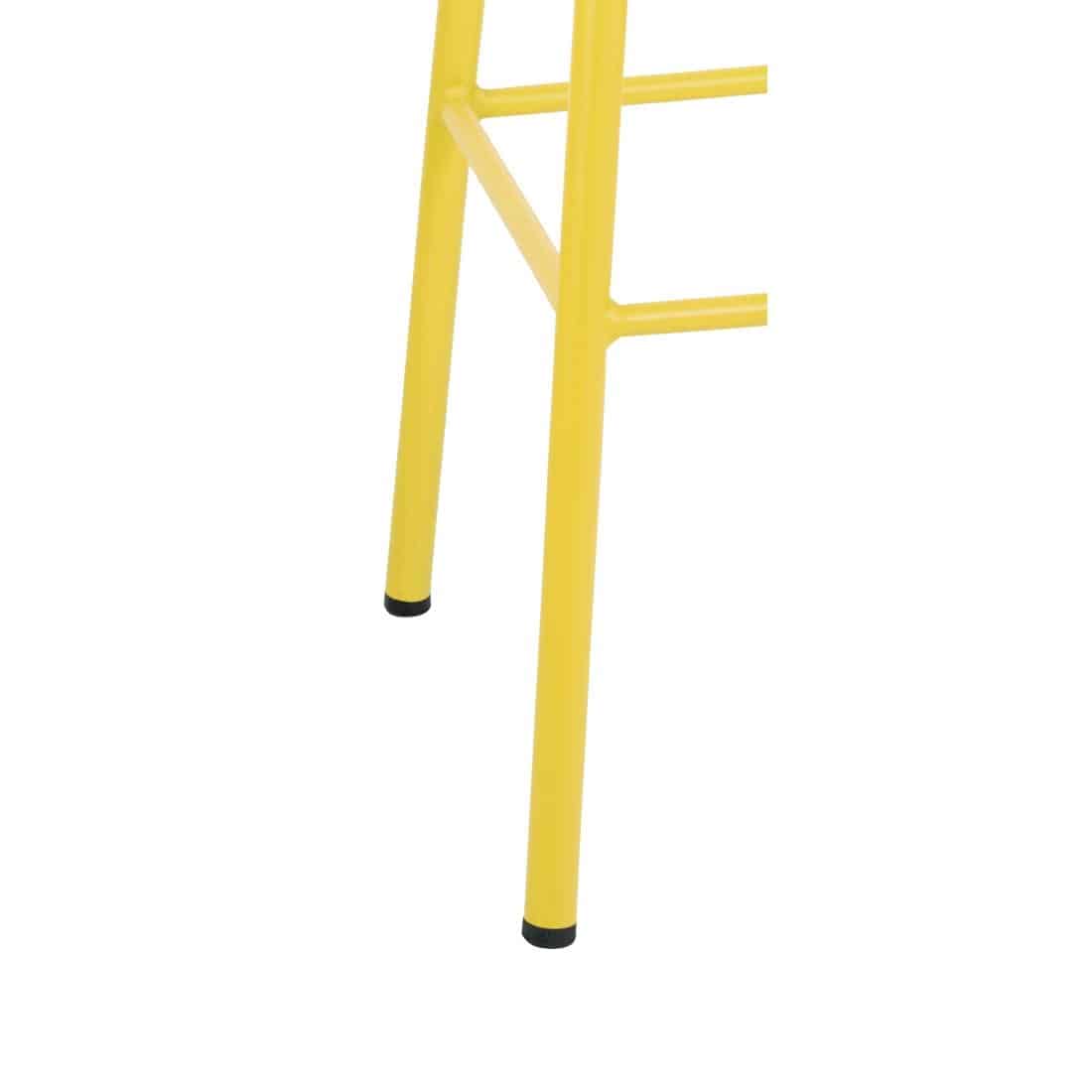 Bolero Cantina High Stools with Wooden Seat Pad Yellow (Pack of 4) - Image 4