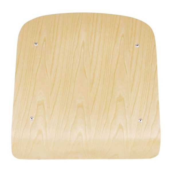 Bolero Cantina Side Chairs with Wooden Seat Pad and Backrest White (Pack of 4) - Image 4