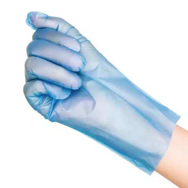 Nisbets Essentials Powder-Free TPE Gloves Blue - Image 4