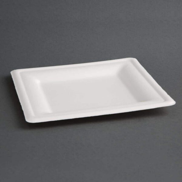 Fiesta Compostable Bagasse Square Plates 204mm (Pack of 50) - Image 2