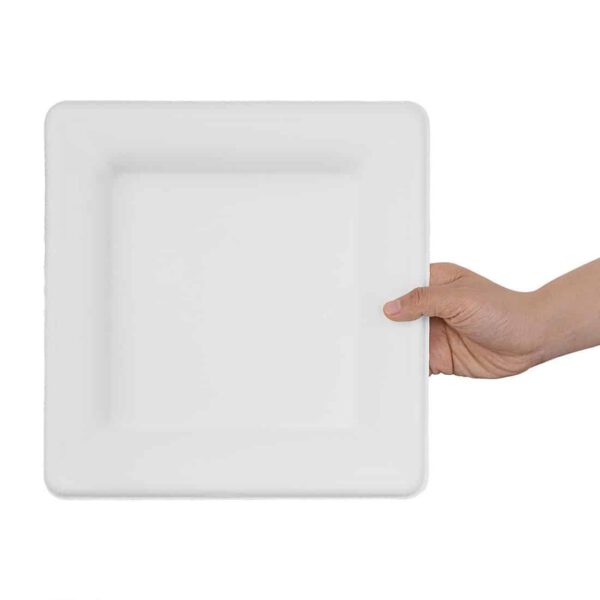 Fiesta Compostable Bagasse Square Plates 261mm (Pack of 50) - Image 5
