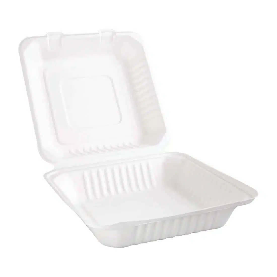 Fiesta Compostable Bagasse Hinged Food Containers 236mm (Pack of 200) - Image 3