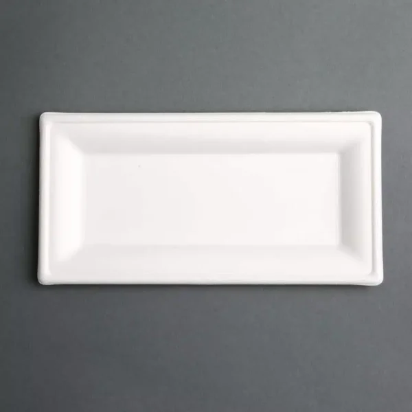 Fiesta Compostable Bagasse Rectangular Plates 258mm (Pack of 50) - Image 1