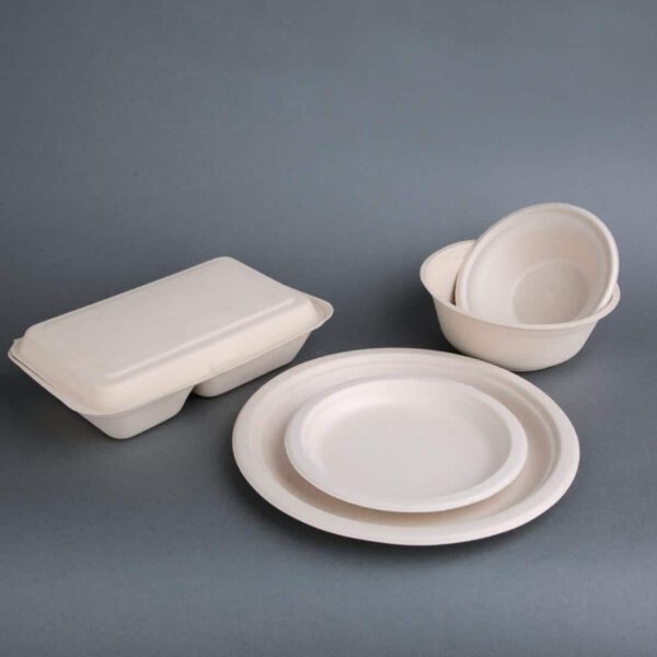 Fiesta Compostable Bagasse Round Bowls Natural Colour 11oz (Pack of 50) - Image 4