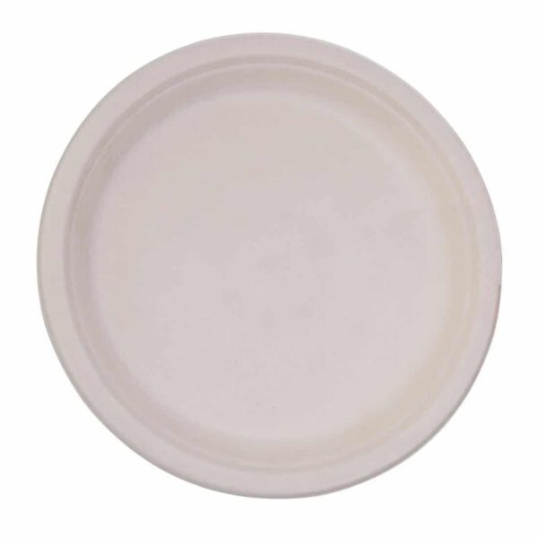 Fiesta Compostable Bagasse Round Plates Natural Colour 260mm (Pack of 50) - Image 2