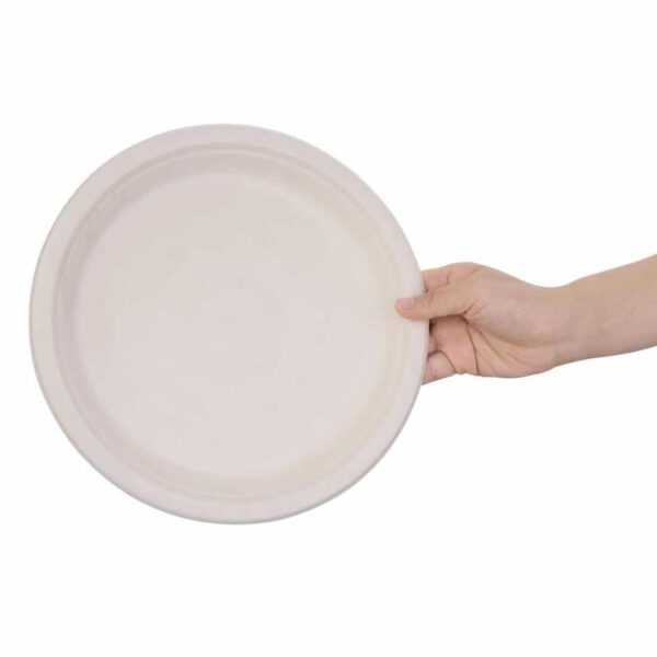 Fiesta Compostable Bagasse Round Plates Natural Colour 260mm (Pack of 50) - Image 4