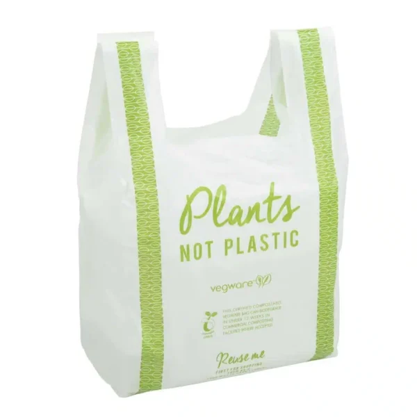 Vegware Compostable PLA Carrier Bags Medium (Pack of 500) - Image 1